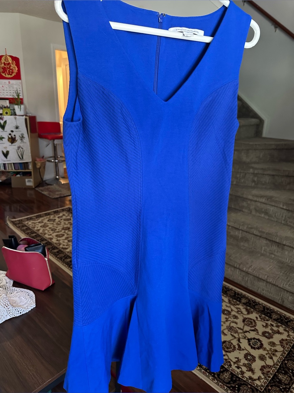 Diane Von Furstenberg Sleeveless V-Neck Dress